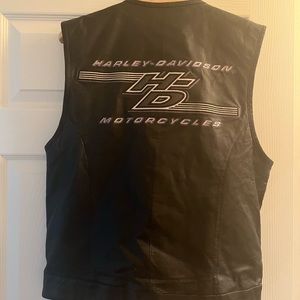 Vintage Harley-Davidson Motorcycles Leather Vest